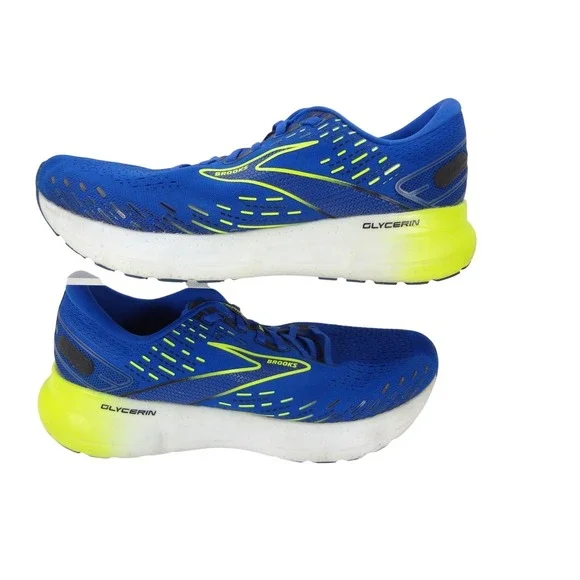 Brooks Glycerin GTS 20 Mens Running Shoes Blue Yellow Size 11 Medium D - Picture 2 of 7